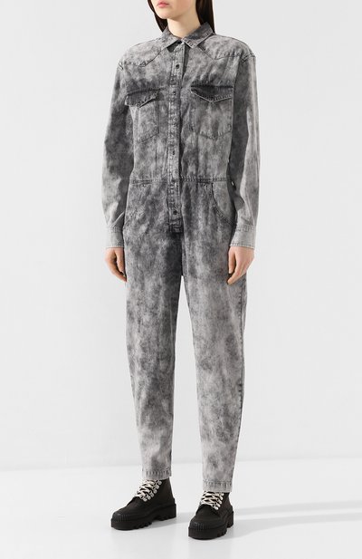 Джинсовый комбинезон ISABEL MARANT ETOILE серого цвета по цене 53950 руб., арт. CB0262-20P022E/IDESIA, фото 3 Джинсовый комбинезон ISABEL MARANT ETOILE, арт. CB0262-20P022E/IDESIA, фото 3