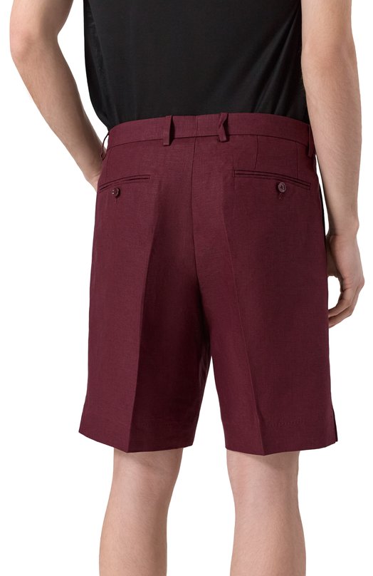Льняные шорты Dolce & Gabbana GW0MAT/FU4MC Бордовый  GW0MAT/FU4MC Фото 4