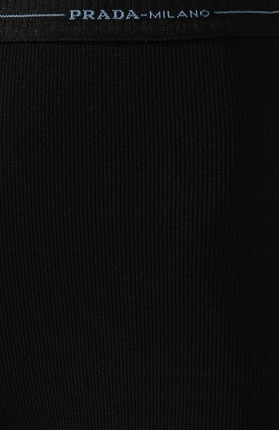 Однотонные брюки с эластичным поясом и логотипом бренда PRADA, арт. 32108I-1RXD-F0002, фото 5