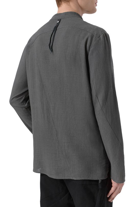 Рубашка из вискозы и льна 139Dec ST447-GRE Зелёный  ST447-GRE Фото 4