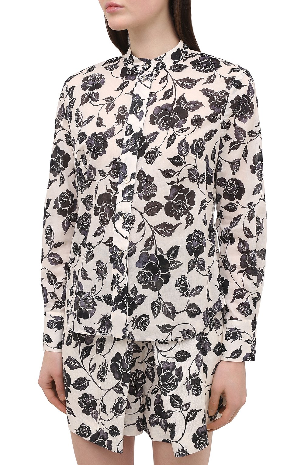 Хлопковая рубашка ZIMMERMANN черно-белого цвета по цене 53500 руб., арт. 9857TAND, фото 3 Хлопковая рубашка ZIMMERMANN, арт. 9857TAND, фото 3