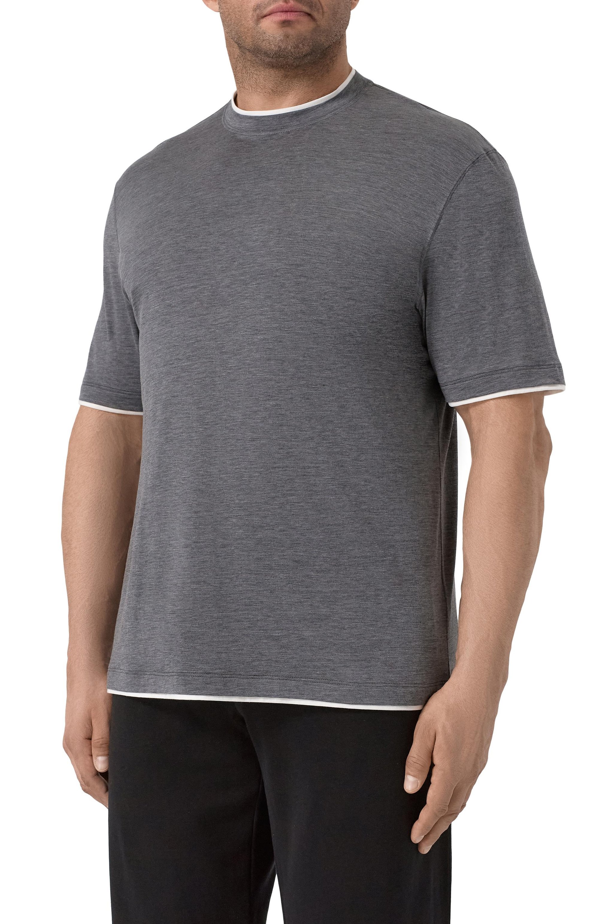 Футболка из шелк а и хлопка BRUNELLO CUCINELLI, арт. MD8217427W, фото 3