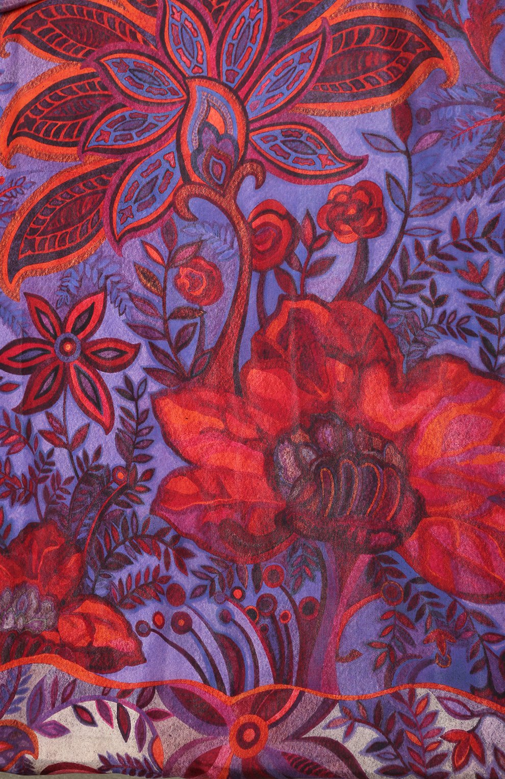 Шелковый платок орнамент цветы GOURJI, арт. T26AZB7VIR, фото 4