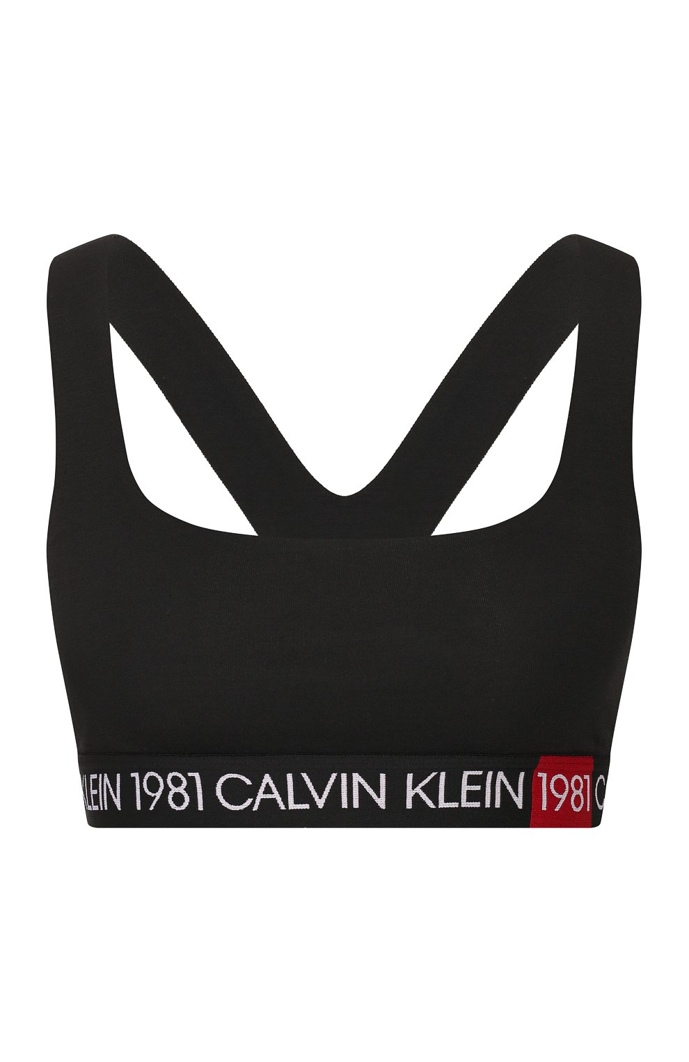 Бра-топ CALVIN KLEIN черного цвета по цене 3995 руб., арт. QF5577E, фото 1 Бра-топ CALVIN KLEIN, арт. QF5577E, фото 1