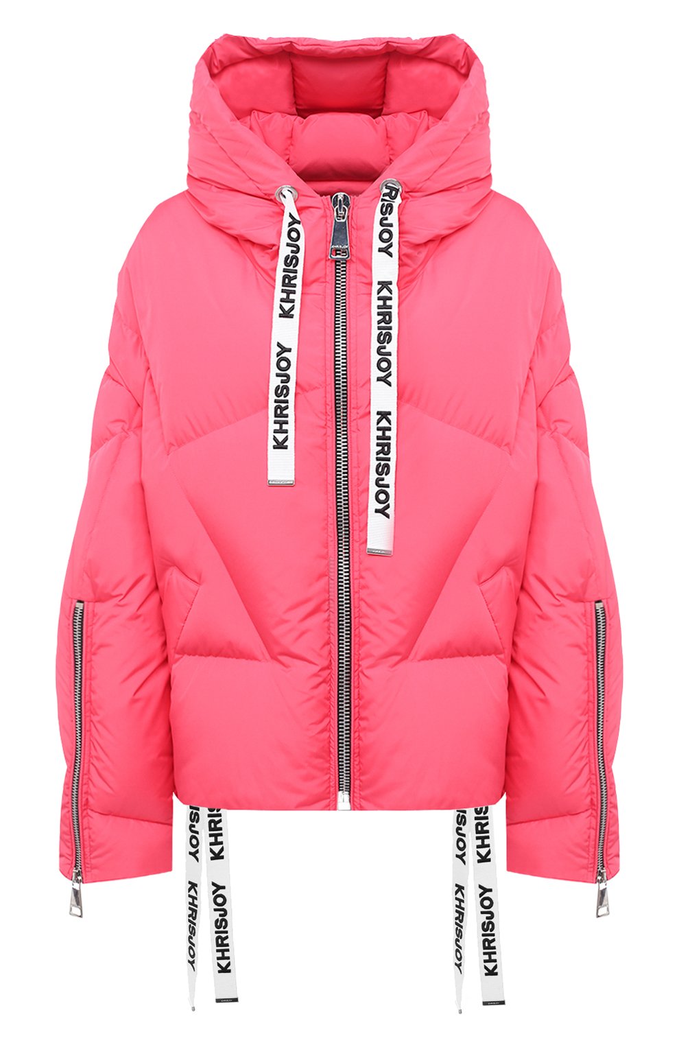 Пуховик с капюшоном KHRISJOY малинового цвета по цене 193000 руб., арт. AFPW001/NY, фото 1 Пуховик с капюшоном KHRISJOY, арт. AFPW001/NY, фото 1