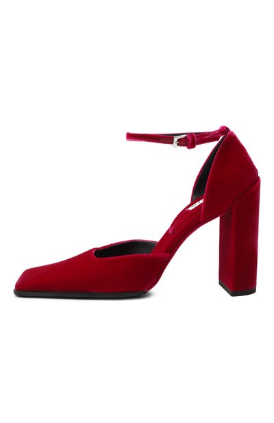 Бархатные туфли d'orsay ALAIA, арт. AA3E1008A014, фото 4