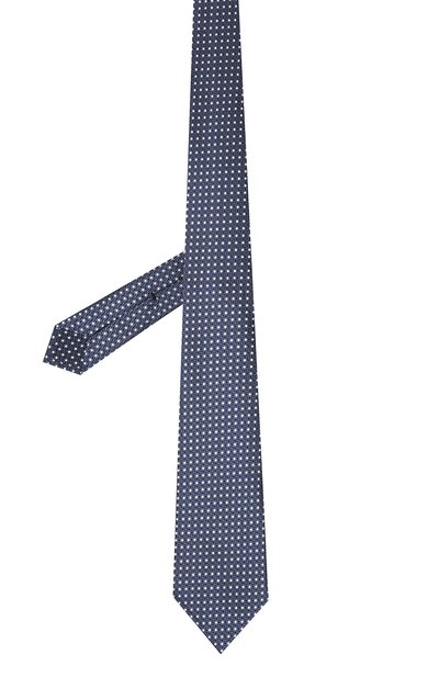 Шелковый галстук ZEGNA темно-синего цвета по цене 32750 руб., арт. Z9D10/18B, фото 2 Шелковый галстук ZEGNA, арт. Z9D10/18B, фото 2
