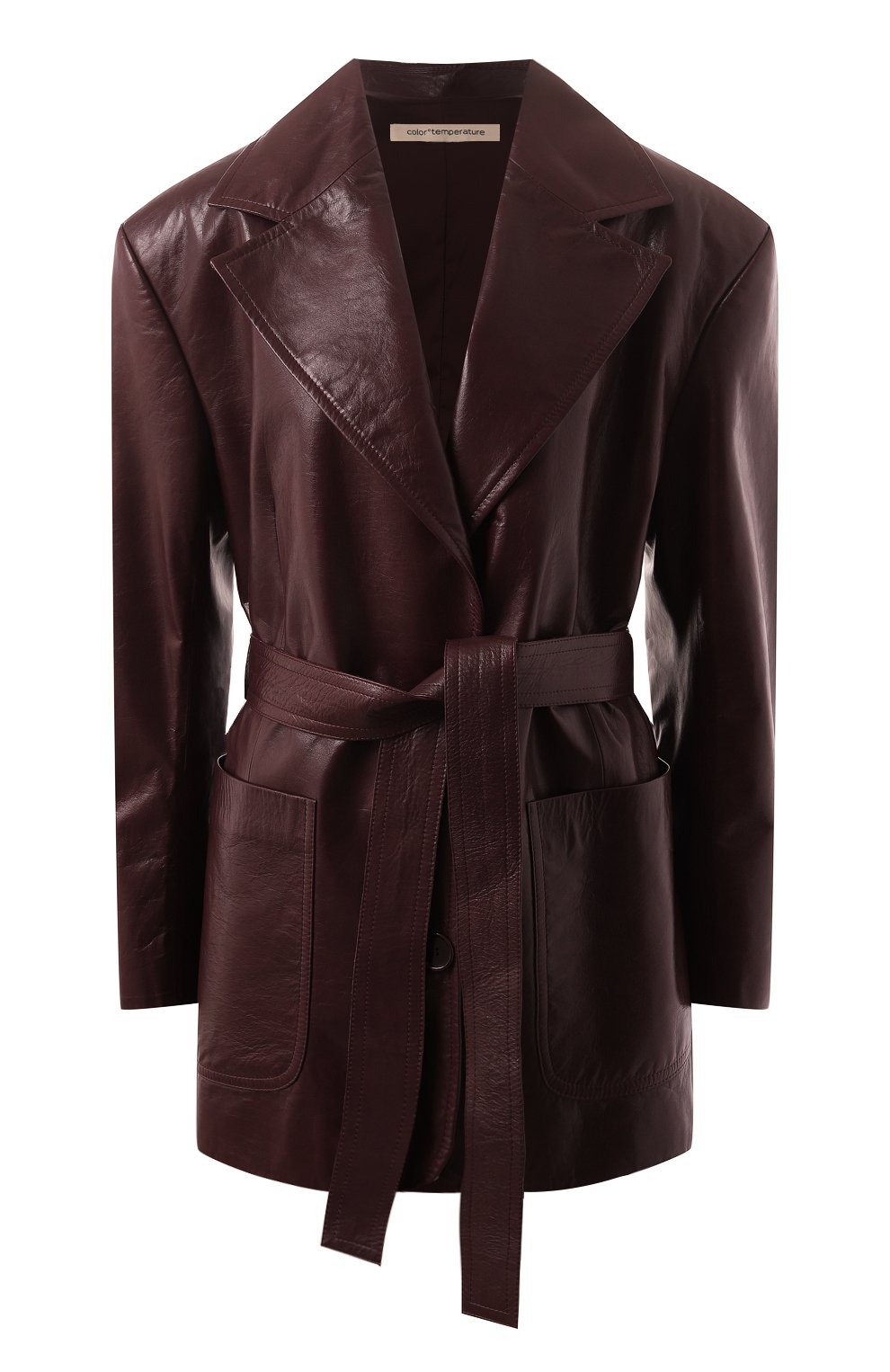 Кожаный жакет COLOR TEMPERATURE бордового цвета по цене 360000 руб., арт. К-16/581, фото 1 Кожаный жакет COLOR TEMPERATURE, арт. К-16/581, фото 1