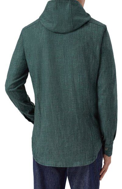 Рубашка из шерсти и шелка KITON, арт. UMCMARK0119G12, фото 4