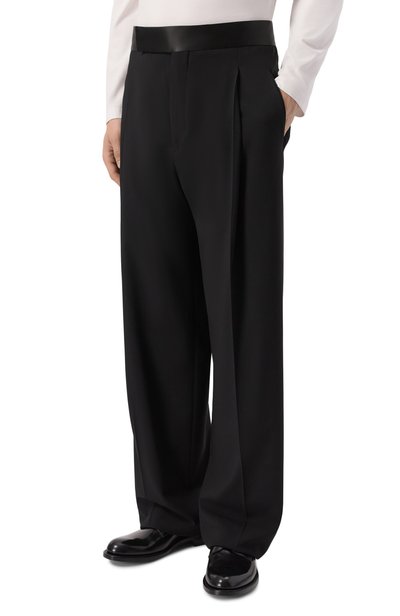 Шерстяные брюки GIORGIO ARMANI черного цвета по цене 156500 руб., арт. GM004577/TE10043, фото 3 Шерстяные брюки GIORGIO ARMANI, арт. GM004577/TE10043, фото 3