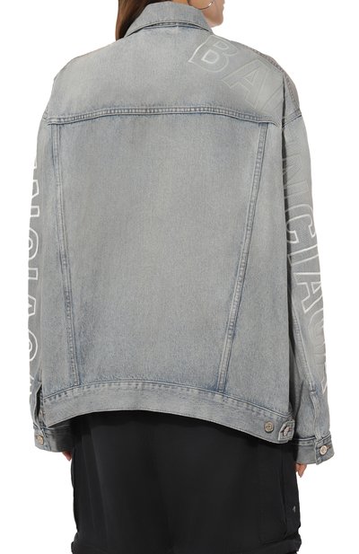 Джинсовая куртка BALENCIAGA голубого цвета по цене 370500 руб., арт. 767949/TDW14, фото 4 Джинсовая куртка BALENCIAGA, арт. 767949/TDW14, фото 4