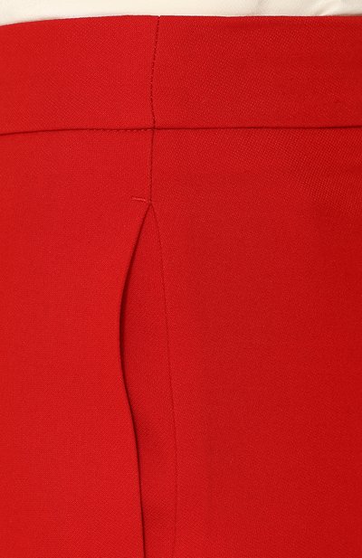 Однотонны е укороченные брюки из смеси шерсти и шелка ALEXANDER MCQUEEN, арт. 460085/QKJ09, фото 5