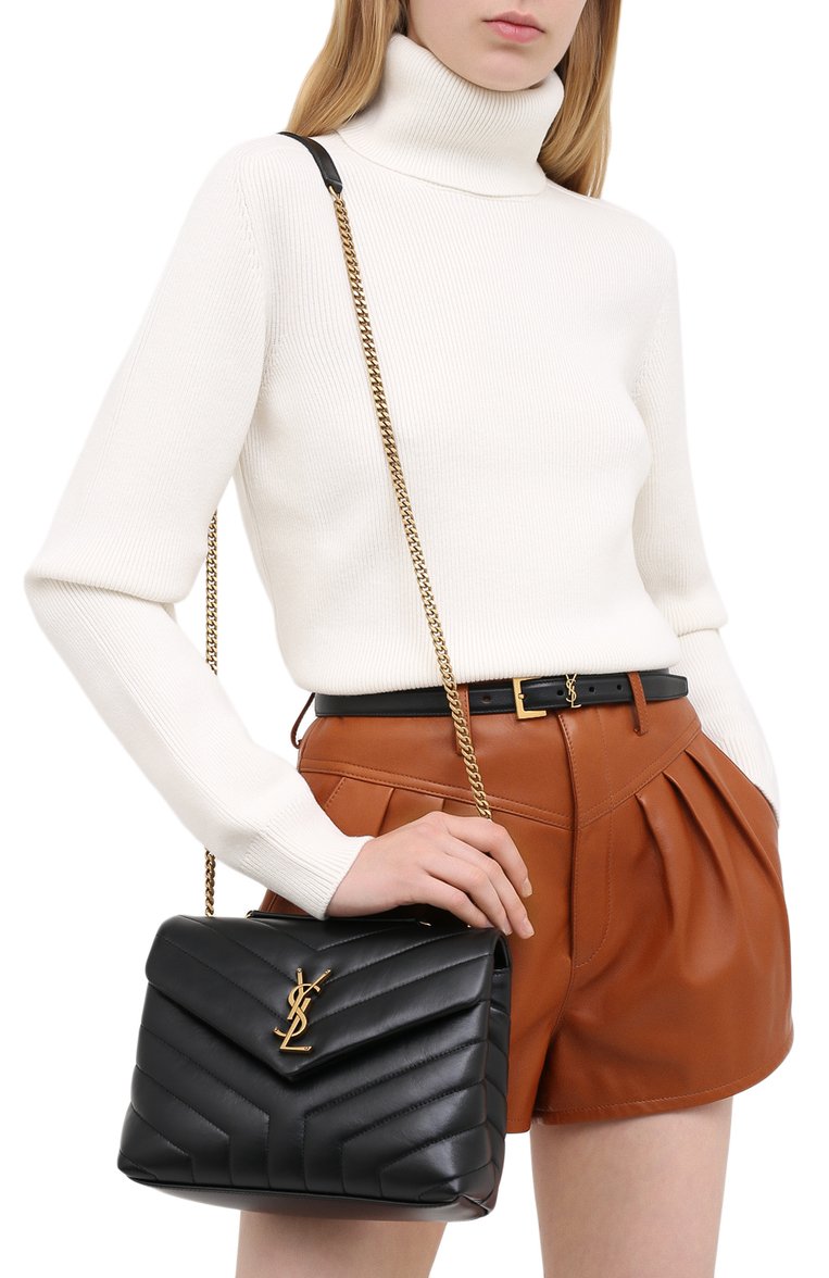 Женская сумка monogram loulou small SAINT LAURENT черного цвета, арт. 494699/DV727 | Фото 5 (Материал: Натуральная кожа; Сумки-технические: Сумки через плечо; Размер: small; Ремень/цепочка: На ремешке; Статус проверки: Проверена категория; Автоматизация Diginetica: Не назначено)