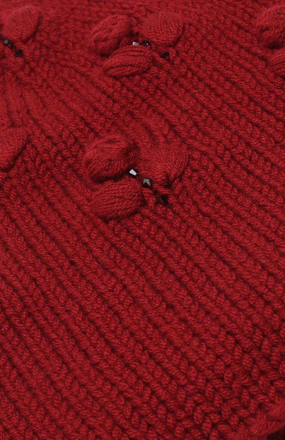 Кашемировая шапка фактурной вязки с бусинами LORO PIANA, арт. FAG4382, фото 3