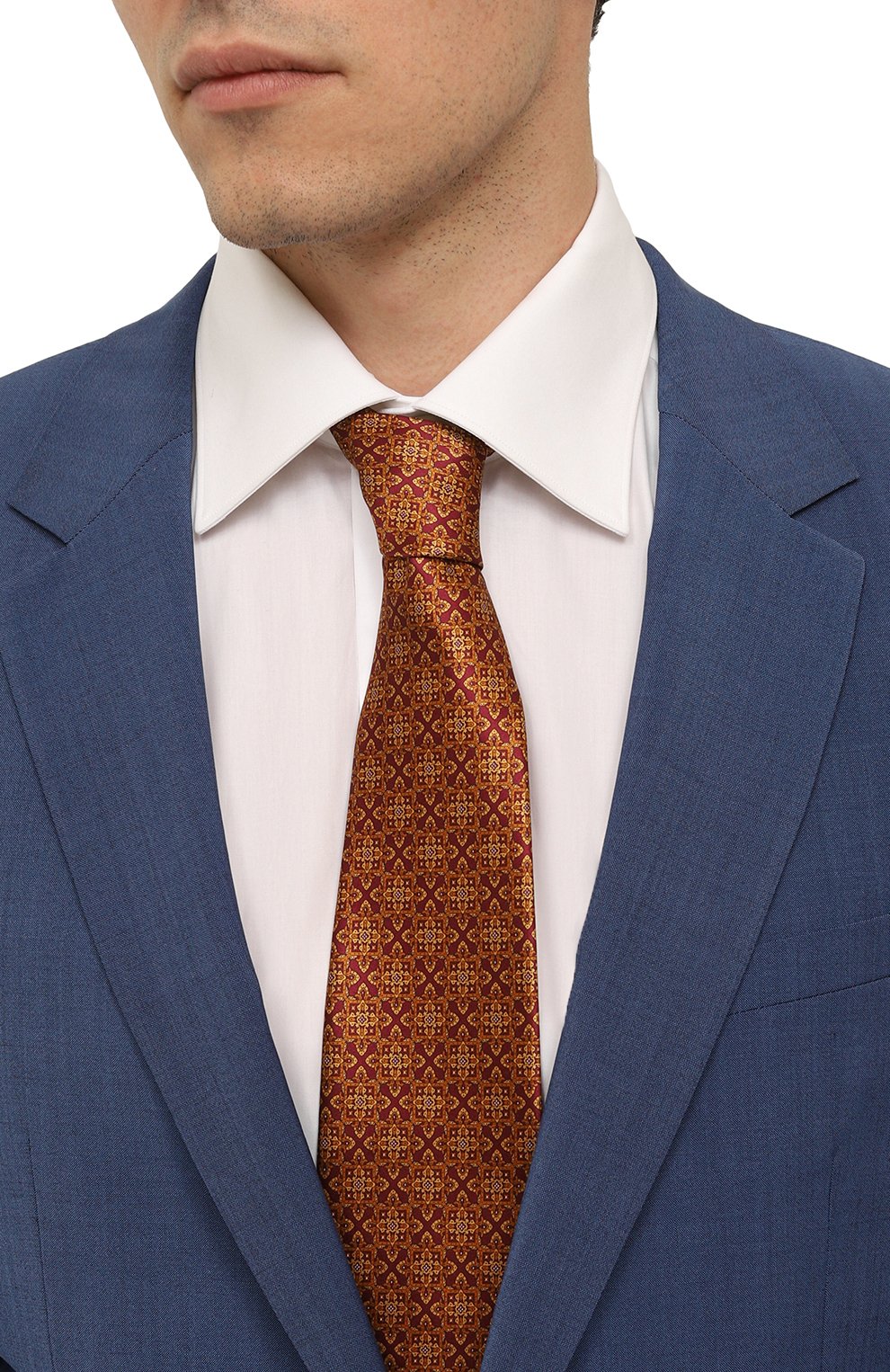 Комплект из галстука и платка STEFANO RICCI оранжевого цвета по цене 43950 руб., арт. DH/49101, фото 2 Комплект из галстука и платка STEFANO RICCI, арт. DH/49101, фото 2