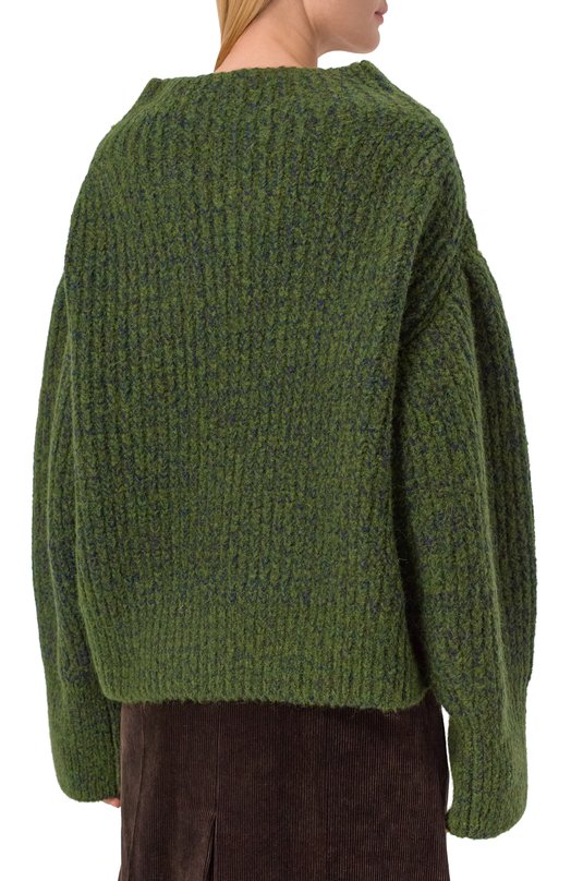 Шерстяной свитер Dries Van Noten 252-011229-2725 Зелёный  252-011229-2725 Фото 4
