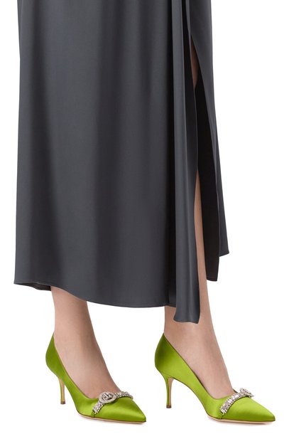 Текстильные туфли MANOLO BLAHNIK, арт. 424-1928/SAT, фото 3