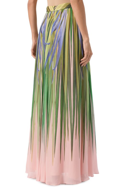 Юбка из вискозы и шелка Elie Saab SK192PP25/VI005 Зелёный  SK192PP25/VI005 Фото 4