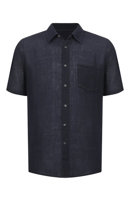 Льняная рубашка 120% Lino 33ALIM1368/0115/000 Синий 33ALIM1368/0115/000