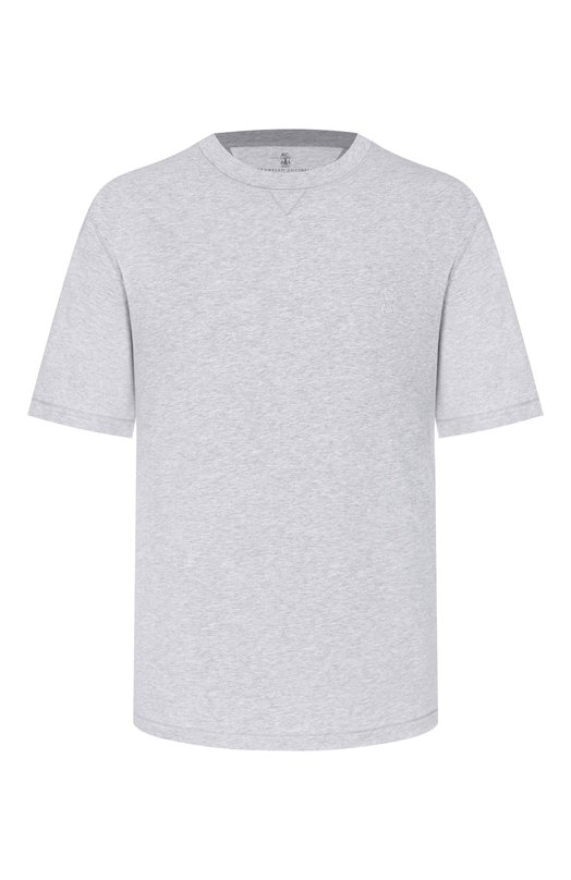 Хлопковая футболка Brunello Cucinelli M0B131328W Серый M0B131328W