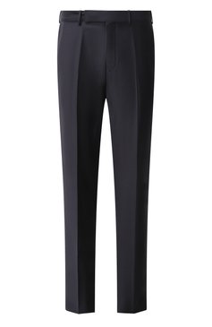 Мужские шерстяные брюки ZEGNA темно-синего цвета, арт. 75TB12/C22685 | Фото 1 (Материал сплава: Проставлено; Длина (брюки, джинсы): Стандартные; Драгоценные камни: Проставлено; Материал внешний: Шерсть; Случай: Формальный; Стили: Классический)