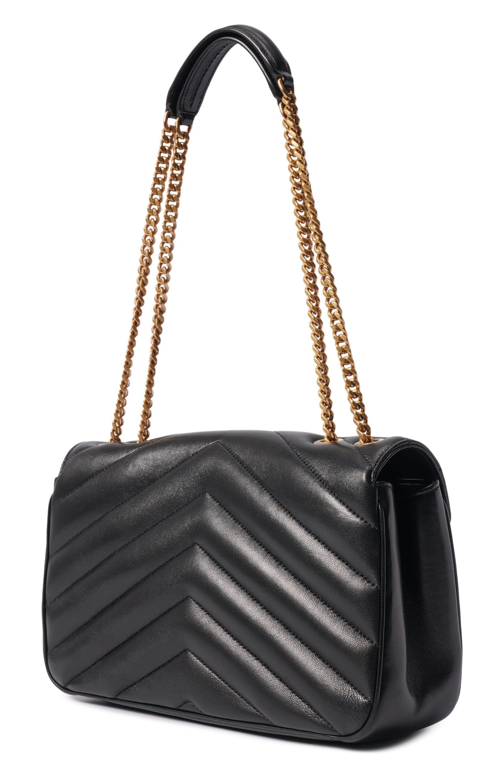 Сумка loulou medium SAINT LAURENT черного цвета по цене 399500 руб., арт. 801439/AAEAX, фото 4 Сумка loulou medium SAINT LAURENT, арт. 801439/AAEAX, фото 4