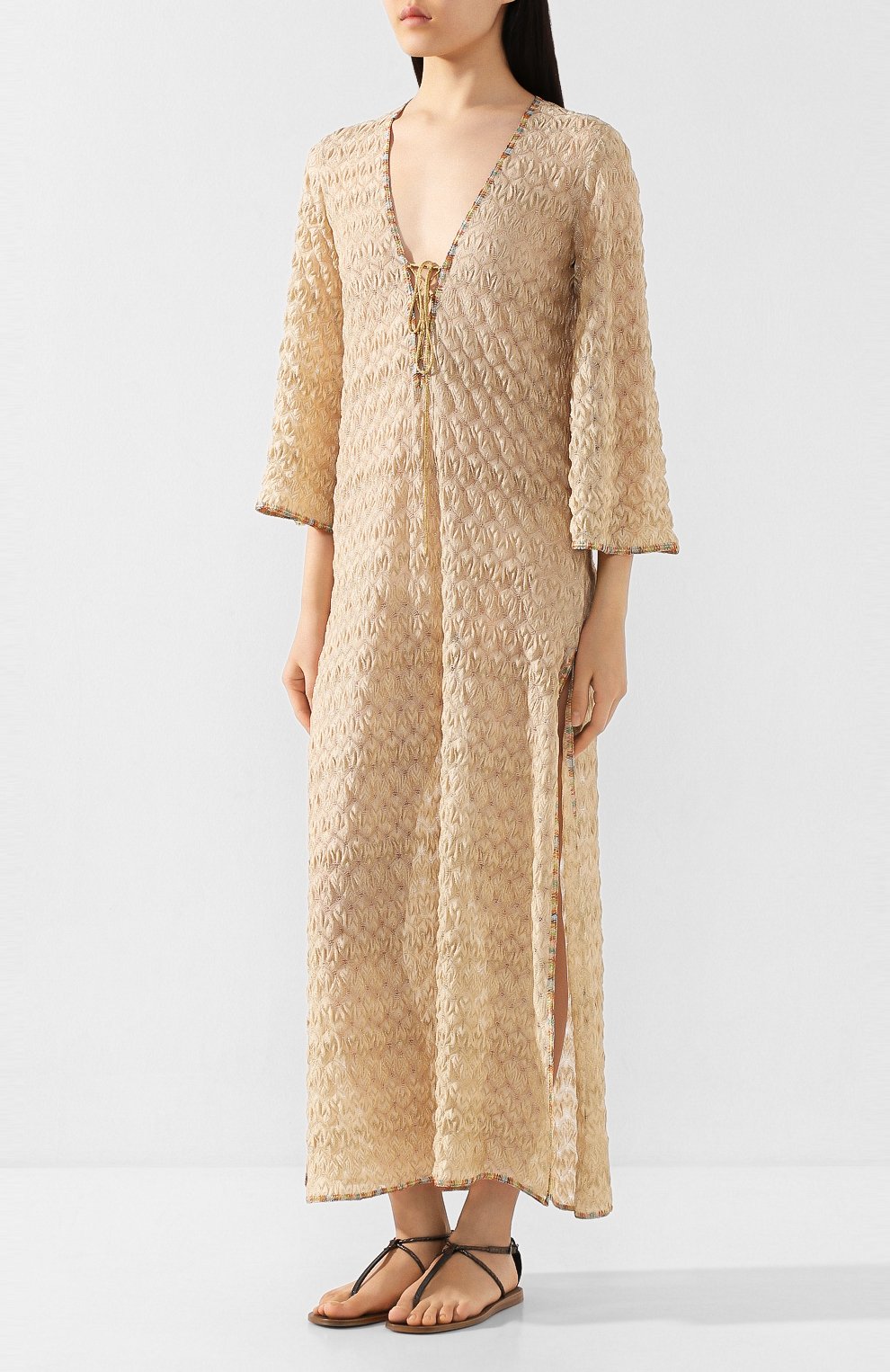 Туника MISSONI золотого цвета по цене 78400 руб., арт. MMQ00025/BR0082, фото 3 Туника MISSONI, арт. MMQ00025/BR0082, фото 3