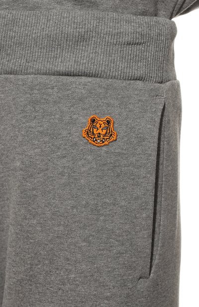 Хлопковые джоггеры KENZO серого цвета по цене 29050 руб., арт. FB52PA7224ML, фото 5 Хлопковые джоггеры KENZO, арт. FB52PA7224ML, фото 5