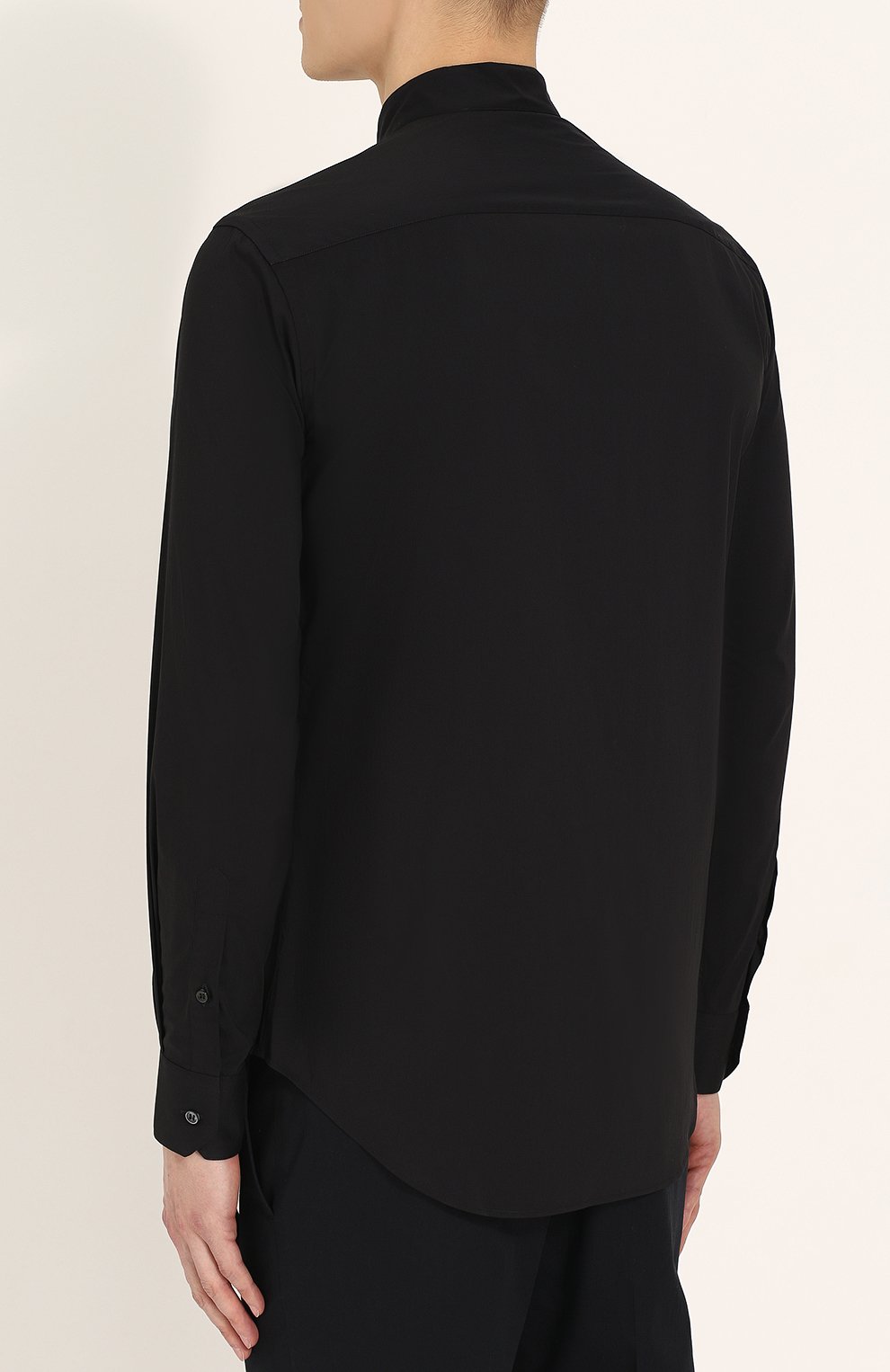 Хлопковая рубашка с воротником-стойкой GIORGIO ARMANI, арт. WSC0YT/WS28C, фото 4