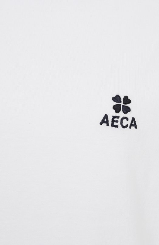 Хлопковая футболка AECA WHITE AWCMSSBDTTSST010C0.WHITE (S) Белый  AWCMSSBDTTSST010C0.WHITE (S) Фото 6