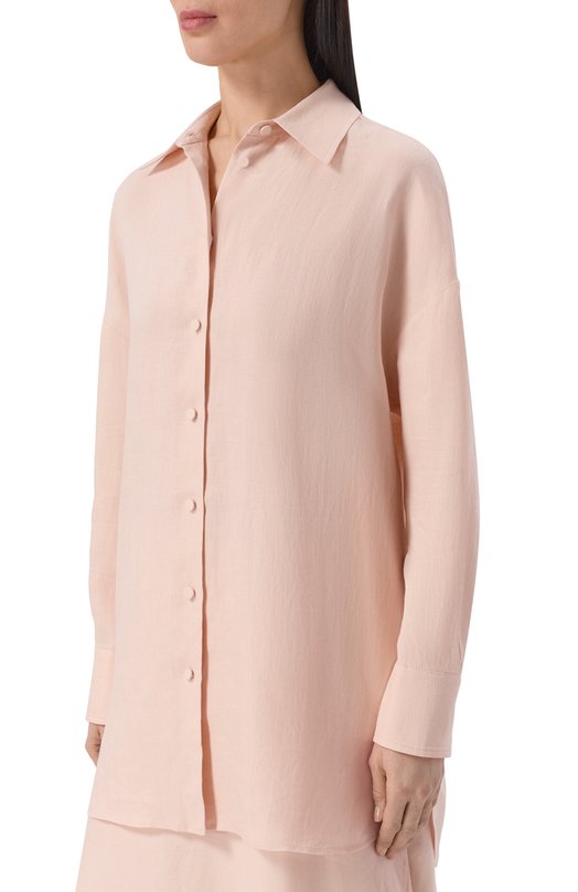 Льняная рубашка Agnona TD1113E/U3049E Розовый  TD1113E/U3049E Фото 3