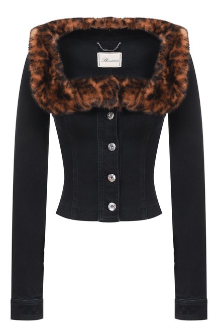 Женский джинсовый жакет с отделкой мехом BLUMARINE, арт. 2J206A