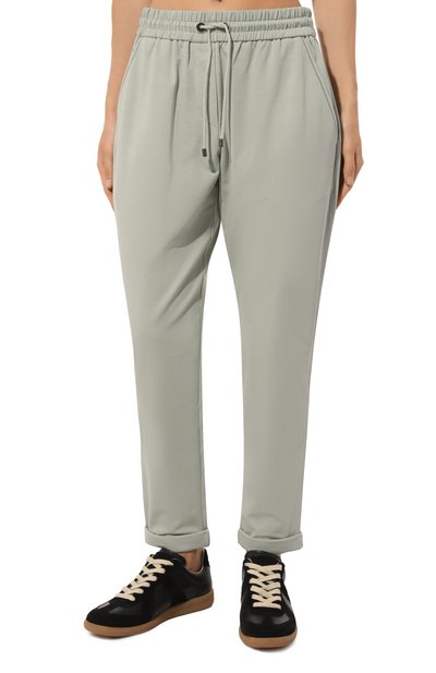 Хлопковые брюки BRUNELLO CUCINELLI светло-зеленого цвета по цене 85900 руб., арт. MH827SA399, фото 3 Хлопковые брюки BRUNELLO CUCINELLI, арт. MH827SA399, фото 3