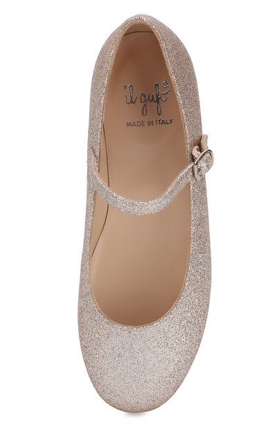 Туфли с ремешком IL GUFO золотого цвета по цене 15550 руб., арт. G234/TESSUT0 DINER0/31-34, фото 4 Туфли с ремешком IL GUFO, арт. G234/TESSUT0 DINER0/31-34, фото 4