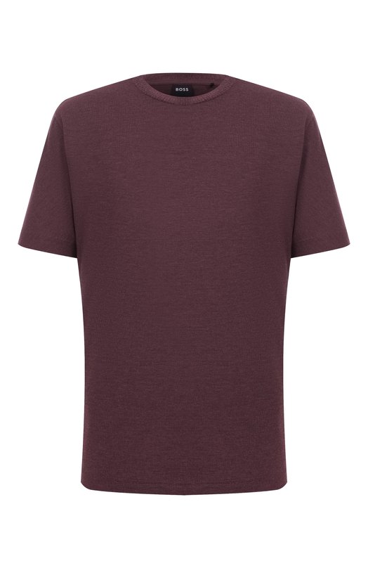 Футболка из лиоцелла и хлопка BOSS 50548962 Бордовый 50548962