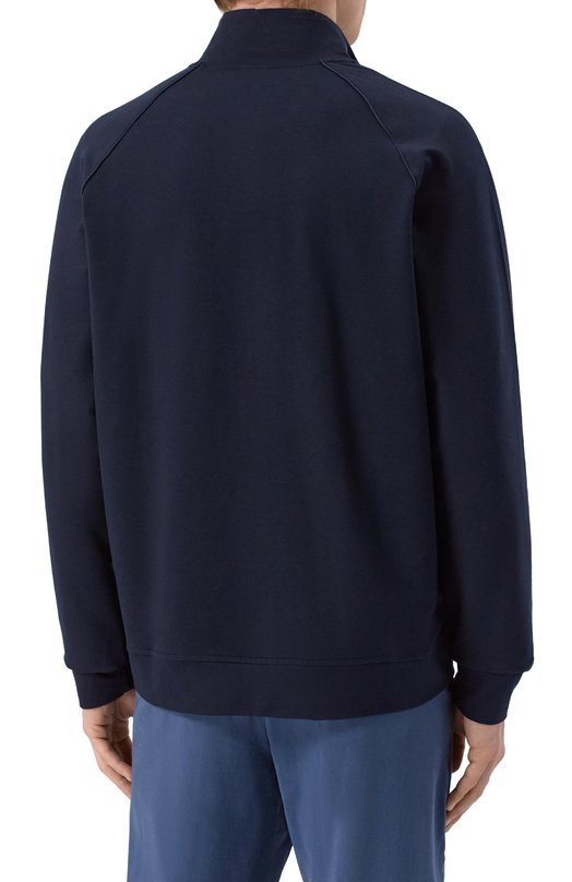 Толстовка из лиоцелла и хлопка Paul&Shark 26411840_001 Синий  26411840_001 Фото 4