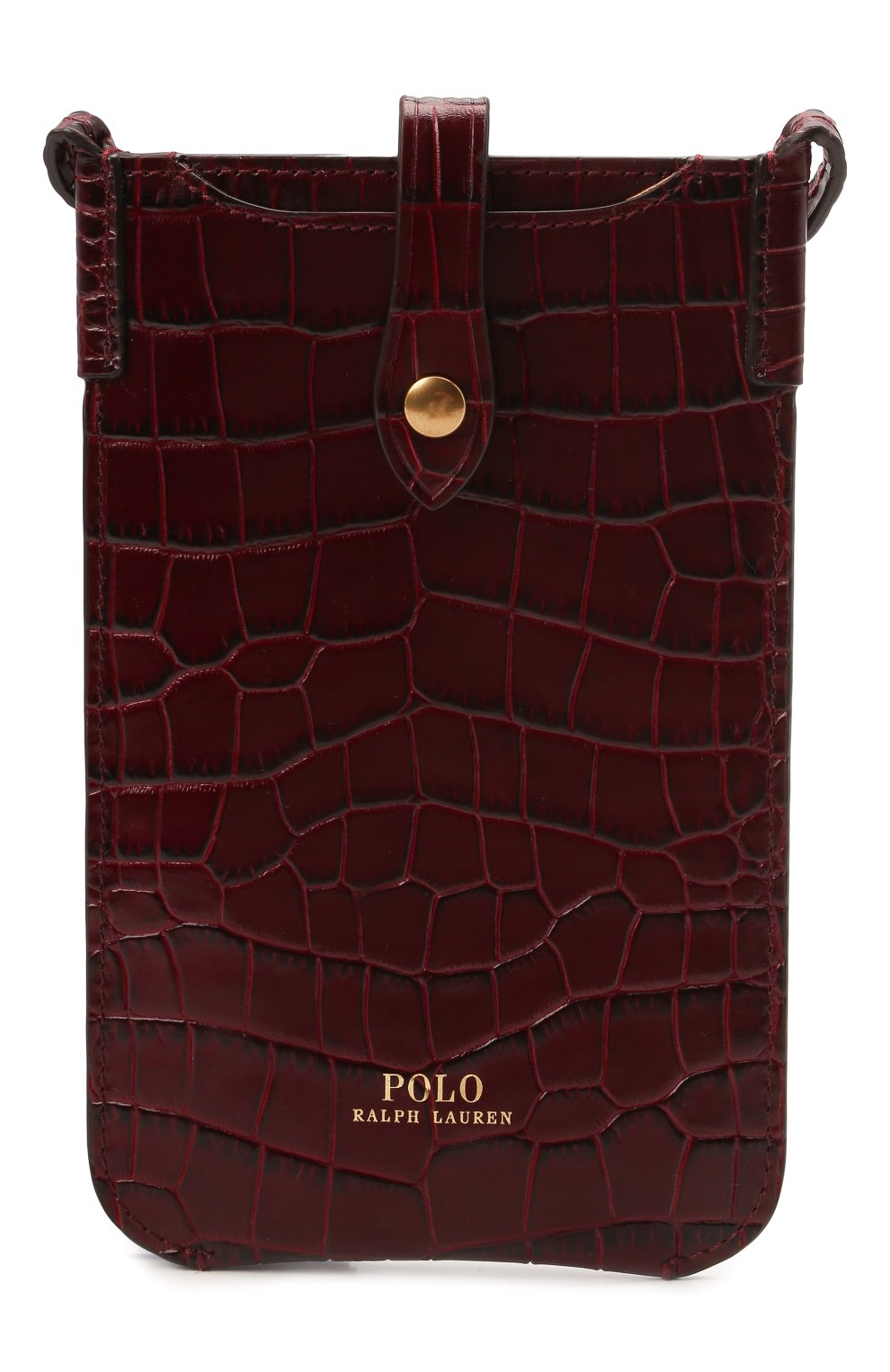 Кожаный чехол для телефона POLO RALPH LAUREN бордового цвета по цене 18800 руб., арт. 427839557, фото 1 Кожаный чехол для телефона POLO RALPH LAUREN, арт. 427839557, фото 1