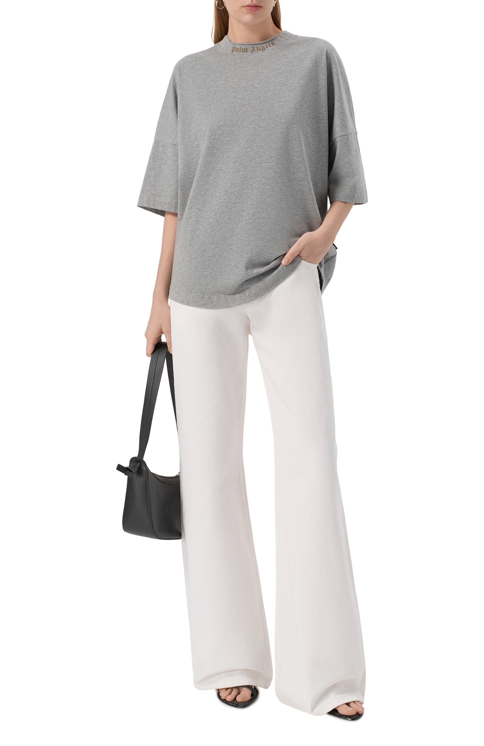 Хлопковая футболка PALM ANGELS, арт. PWAA07DF25JER001, фото 2