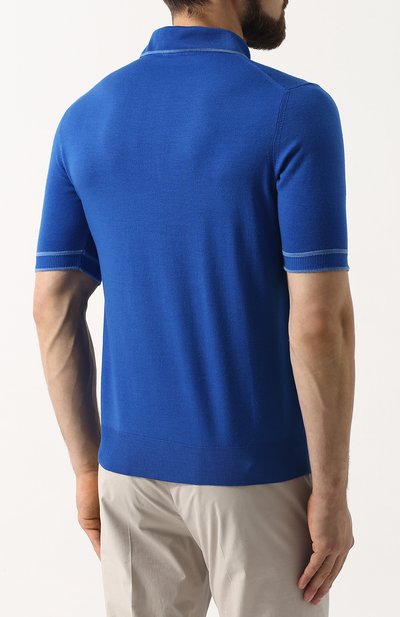Шерстяное поло с короткими рукавами CANALI, арт. C0476/MK00512, фото 4