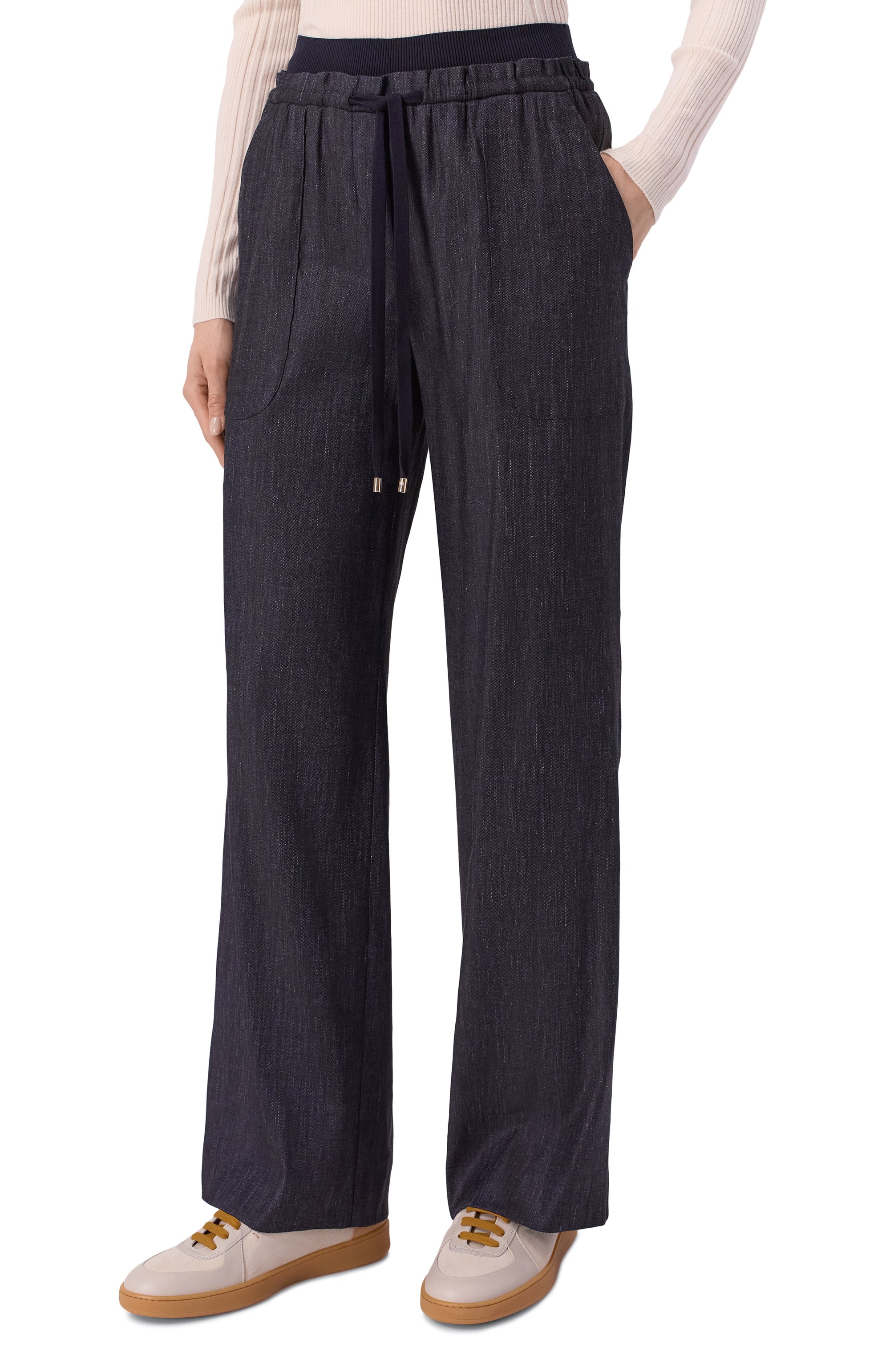 Брюки изо льна и вискозы LORENA ANTONIAZZI, арт. P2538PA81A/4809, фото 3