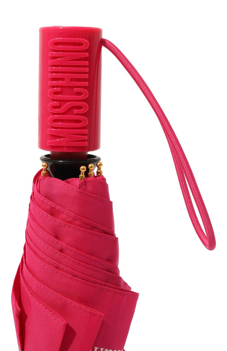 Женский складной зонт MOSCHINO фуксия цвета, арт. 8870-0PENCL0SEJ | Фото 5 (Материал: Металл, Текстиль, Синтетический материал; Нос: Не проставлено)