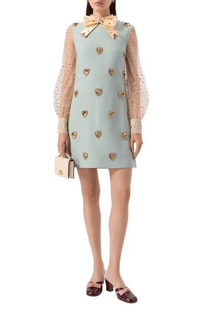 Платье из шерсти и шелка VALENTINO, арт. 7B3VADQ5/1CF, фото 2