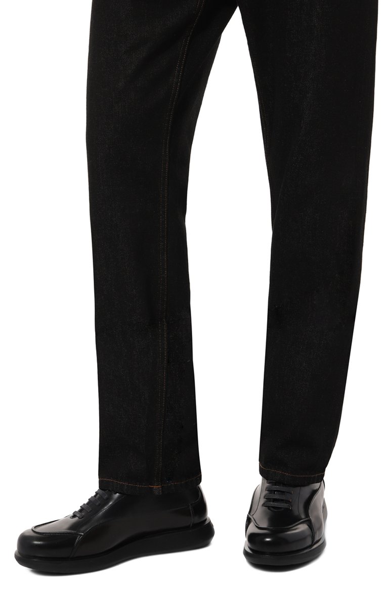 Мужские кожаные кроссовки GIORGIO ARMANI черного цвета, арт. X2C526/XF294 | Фото 3 (Подошва: Массивная; Материал внутренний: Натуральная кожа; Стили: Классический; Материал утеплителя: Без утеплителя; Материал внешний: Натуральная кожа; Кросс-КТ: Низкие)
