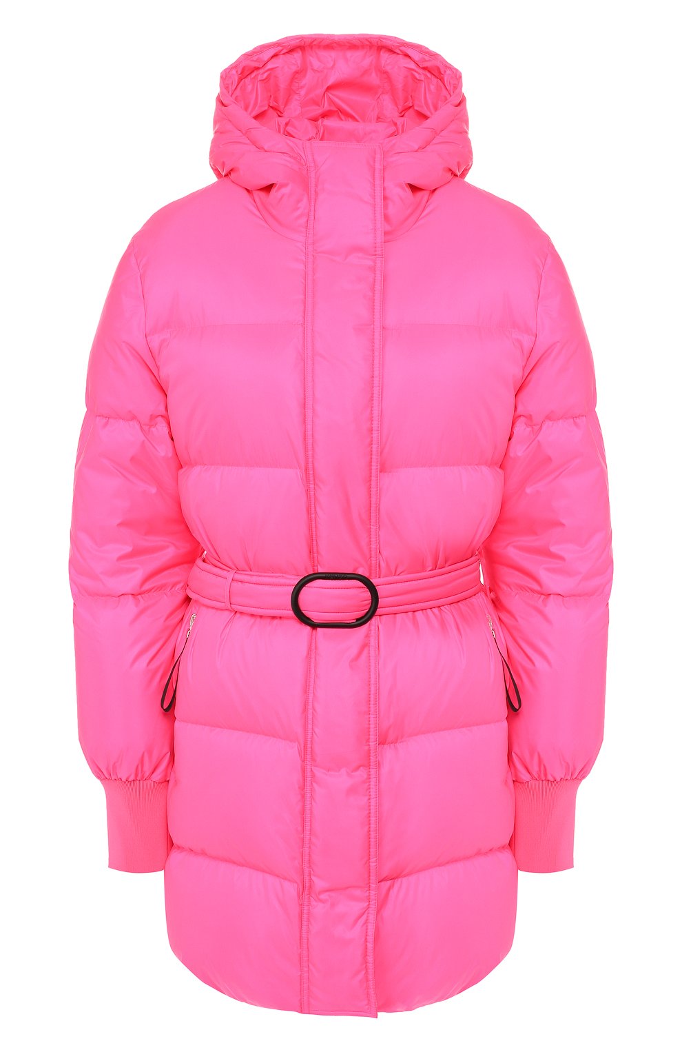 Пуховик с поясом KENZO фуксия цвета по цене 48850 руб., арт. F9620U046565, фото 1 Пуховик с поясом KENZO, арт. F9620U046565, фото 1