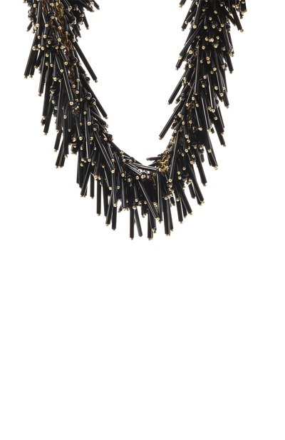 Колье DRIES VAN NOTEN черного цвета по цене 79150 руб., арт. 242-018233-052/G0LD, фото 4 Колье DRIES VAN NOTEN, арт. 242-018233-052/G0LD, фото 4