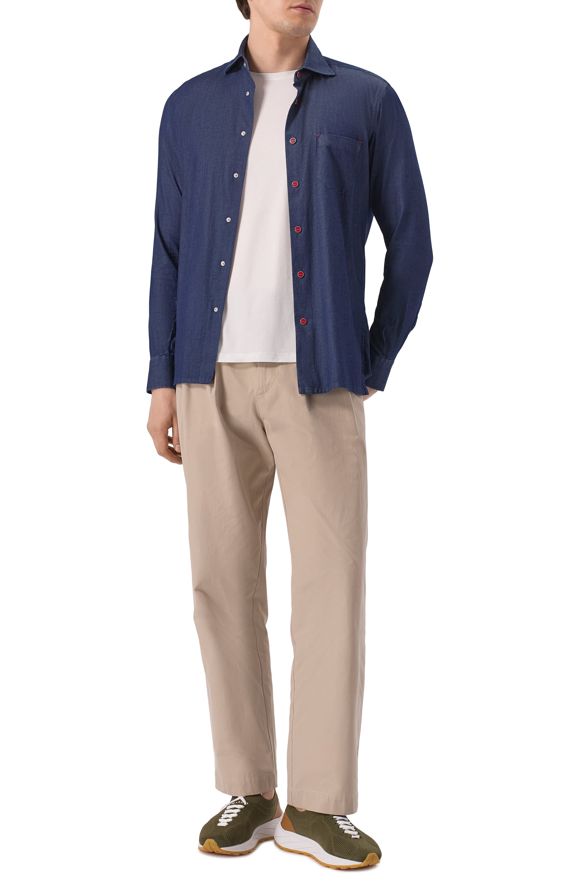 Хлопковая рубашка KITON, арт. UMCNERPH0922701, фото 2