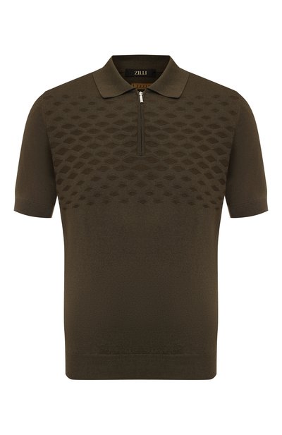 Мужская поло из шелка и хлопка ZILLI, арт. KZP002M0145VVC000