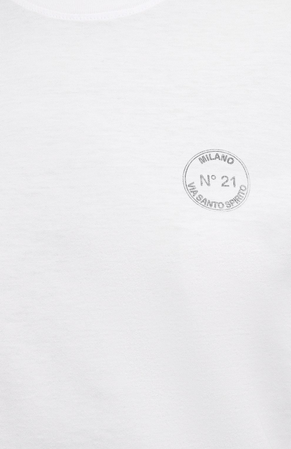Хлопковая футболка N21 белого цвета по цене 12950 руб., арт. 21E N2S0/F081/4157, фото 5 Хлопковая футболка N21, арт. 21E N2S0/F081/4157, фото 5
