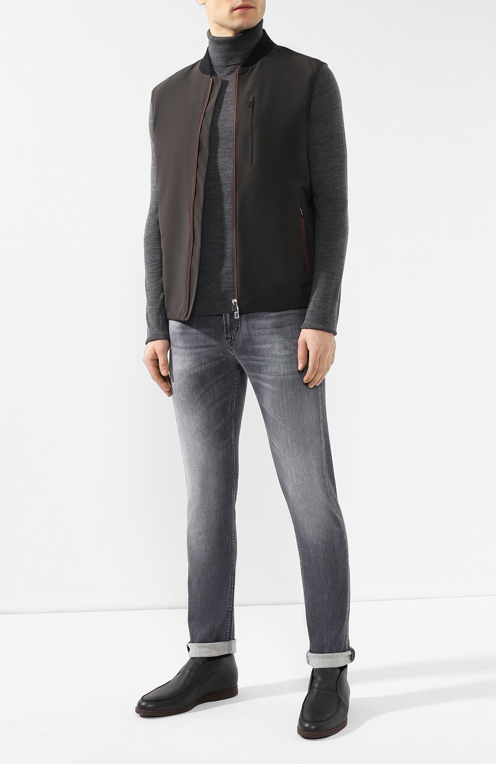 Кожаные ботинки open walk  с внутренней меховой отделкой LORO PIANA, арт. FAI5538, фото 2