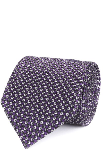 Мужской шелковый галстук с узором ZEGNA, арт. Z9E121L8